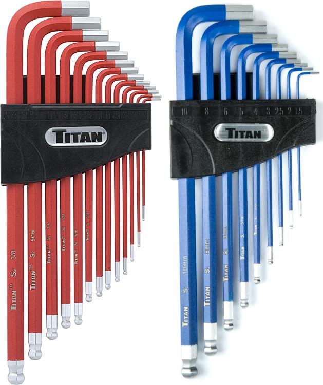 Titan 12764 Comprehensive SAE and Metric Hex Key Set