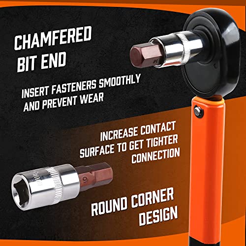 HORUSDY 32-Piece Hex Socket Set, SAE & Metric, Alloy Steel