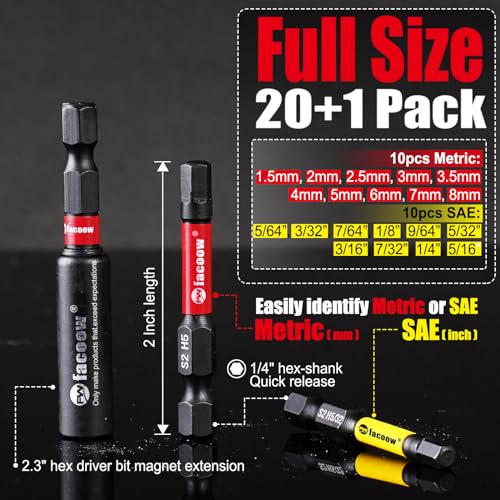 20+1 Piece Hex Bit Set for DIY Enthusiasts