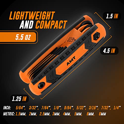 17-Piece Folding Allen Wrench Set for American Mutt Tools