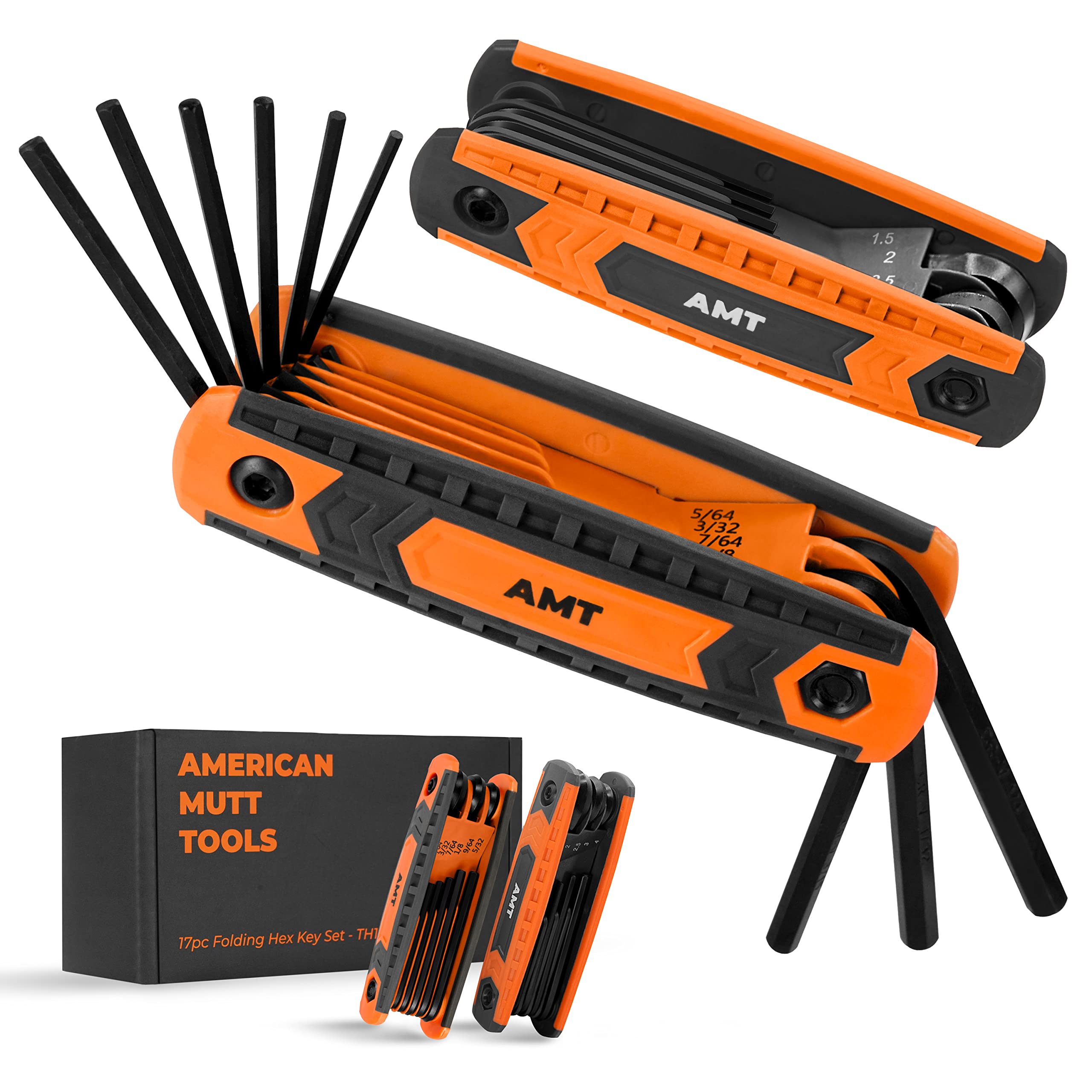 17-Piece Folding Allen Wrench Set for American Mutt Tools